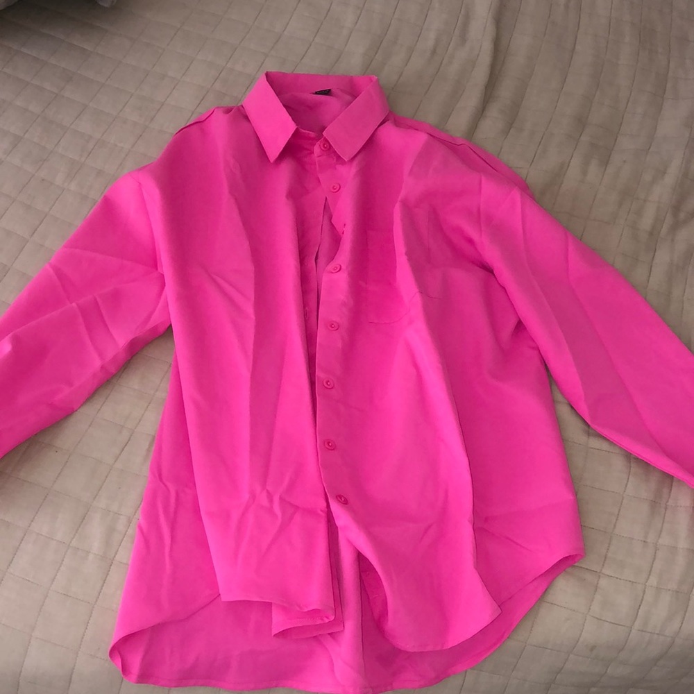 Hot pink women’s button up
